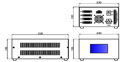 UVLED面光源控制主機(jī)A尺寸圖